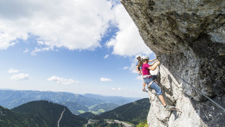 Heli Kraft Klettersteig Quergang, © Alexander Kaiser